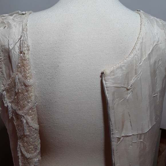 Vintage cream blouse with beading and tassels - Picture 8 of 8